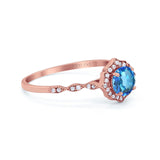 14K Gold 0.99ct Round Petite Dainty 6mm G SI Diamond Engagement Wedding Ring