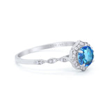14K Gold 0.99ct Round Petite Dainty 6mm G SI Diamond Engagement Wedding Ring