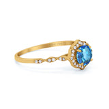 14K Gold 0.99ct Round Petite Dainty 6mm G SI Diamond Engagement Wedding Ring