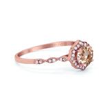 14K Gold 0.99ct Round Petite Dainty 6mm G SI Diamond Engagement Wedding Ring