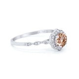14K Gold 0.99ct Round Petite Dainty 6mm G SI Diamond Engagement Wedding Ring