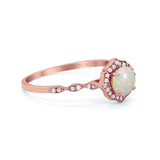 14K Gold 0.99ct Round Petite Dainty 6mm G SI Diamond Engagement Wedding Ring