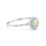 14K Gold 0.99ct Round Petite Dainty 6mm G SI Diamond Engagement Wedding Ring