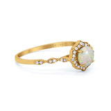 14K Gold 0.99ct Round Petite Dainty 6mm G SI Diamond Engagement Wedding Ring