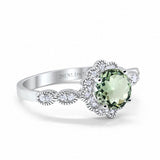 14K Gold Round Vintage Art Deco 1.44ct G SI Diamond Engagement Ring Size 6.5