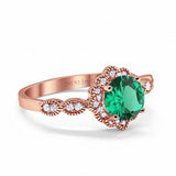 14K Gold Round Vintage Art Deco 1.44ct G SI Diamond Engagement Ring Size 6.5