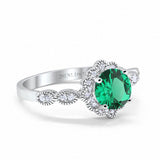 14K Gold Round Vintage Art Deco 1.44ct G SI Diamond Engagement Ring Size 6.5