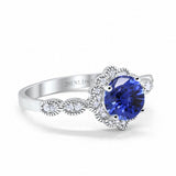 14K Gold Round Vintage Art Deco 1.44ct G SI Diamond Engagement Ring Size 6.5