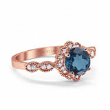 14K Gold Round Vintage Art Deco 1.44ct G SI Diamond Engagement Ring Size 6.5