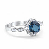 14K Gold Round Vintage Art Deco 1.44ct G SI Diamond Engagement Ring Size 6.5