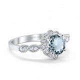 14K Gold Round Vintage Art Deco 1.44ct G SI Diamond Engagement Ring Size 6.5