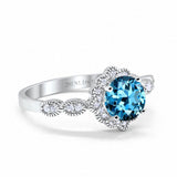 14K Gold Round Vintage Art Deco 1.44ct G SI Diamond Engagement Ring Size 6.5