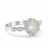 14K Gold Round Vintage Art Deco 1.44ct G SI Diamond Engagement Ring Size 6.5