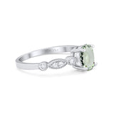 14K Gold 1.4ct Oval Vintage Style 8mmx6mm G SI Diamond Engagement Wedding Ring