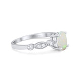 14K Gold 1.4ct Oval Vintage Style 8mmx6mm G SI Diamond Engagement Wedding Ring
