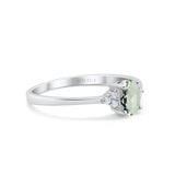 14K Gold 0.87ct Art Deco Oval 7mmx5mm G SI Diamond Engagement Wedding Ring