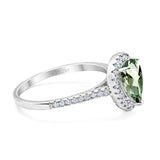 14K Gold 1.48ct Teardrop Pear 8mmx6mm G SI Diamond Engagement Wedding Ring