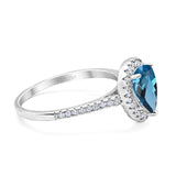 14K Gold 1.48ct Teardrop Pear 8mmx6mm G SI Diamond Engagement Wedding Ring