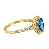 14K Gold 1.48ct Teardrop Pear 8mmx6mm G SI Diamond Engagement Wedding Ring
