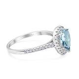 14K Gold 1.48ct Teardrop Pear 8mmx6mm G SI Diamond Engagement Wedding Ring