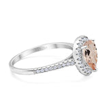 14K Gold 1.48ct Teardrop Pear 8mmx6mm G SI Diamond Engagement Wedding Ring