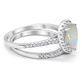 14K Gold 1.62ct Pear 8mmx6mm G SI Diamond Bridal Engagement Wedding Ring