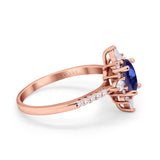 14K Gold 1.54ct Vintage Oval 8mmx6mm G SI Diamond Engagement Wedding Ring
