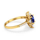 14K Gold 1.54ct Vintage Oval 8mmx6mm G SI Diamond Engagement Wedding Ring