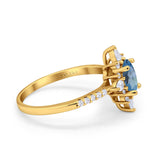 14K Gold 1.54ct Vintage Oval 8mmx6mm G SI Diamond Engagement Wedding Ring