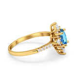 14K Gold 1.54ct Vintage Oval 8mmx6mm G SI Diamond Engagement Wedding Ring
