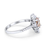 14K Gold 1.54ct Vintage Oval 8mmx6mm G SI Diamond Engagement Wedding Ring