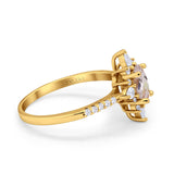 14K Gold 1.54ct Vintage Oval 8mmx6mm G SI Diamond Engagement Wedding Ring