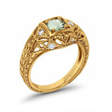 14K Gold 0.15ct Round Antique Style 5mm G SI Diamond Engagement Wedding Ring