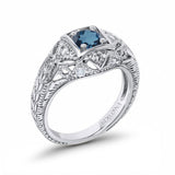14K Gold 0.15ct Round Antique Style 5mm G SI Diamond Engagement Wedding Ring