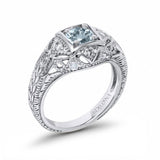 14K Gold 0.15ct Round Antique Style 5mm G SI Diamond Engagement Wedding Ring