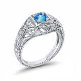 14K Gold 0.15ct Round Antique Style 5mm G SI Diamond Engagement Wedding Ring