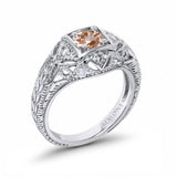 14K Gold 0.15ct Round Antique Style 5mm G SI Diamond Engagement Wedding Ring