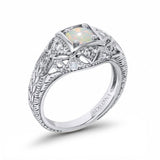 14K Gold 0.15ct Round Antique Style 5mm G SI Diamond Engagement Wedding Ring