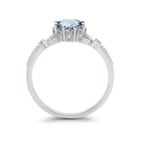 14K Gold 1.34ct Round Art Deco Fashion 7mm G SI Diamond Engagement Wedding Ring