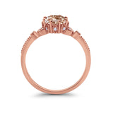 14K Gold 1.34ct Round Art Deco Fashion 7mm G SI Diamond Engagement Wedding Ring