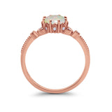 14K Gold 1.34ct Round Art Deco Fashion 7mm G SI Diamond Engagement Wedding Ring
