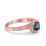 14K Gold 0.67ct Round Halo 6.5mm G SI Diamond Engagement Wedding Ring