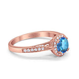 14K Gold 0.67ct Round Halo 6.5mm G SI Diamond Engagement Wedding Ring