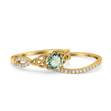 14K Gold 1.05ct Round 6mm G SI Diamond Engagement Bridal Wedding Ring
