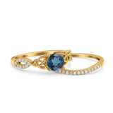 14K Gold 1.05ct Round 6mm G SI Diamond Engagement Bridal Wedding Ring