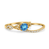 14K Gold 1.05ct Round 6mm G SI Diamond Engagement Bridal Wedding Ring