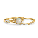14K Gold 1.05ct Round 6mm G SI Diamond Engagement Bridal Wedding Ring