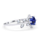 14K Gold Round G SI 1.02ct Diamond Engagement Ring