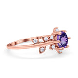 14K Gold Round G SI 1.02ct Diamond Engagement Ring