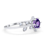 14K Gold Round G SI 1.02ct Diamond Engagement Ring